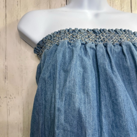 Mudd Light Blue Strapless Jumpsuit - Picture 2 of 14